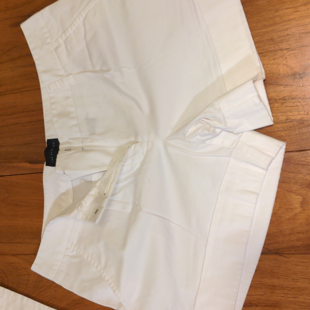 Bright white cuffed shorts